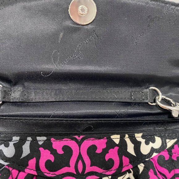 Vera Bradley Quilted Cotton Crossbody Bag/Wallet With Adjustable Strap & Multipl - Picture 6 of 7